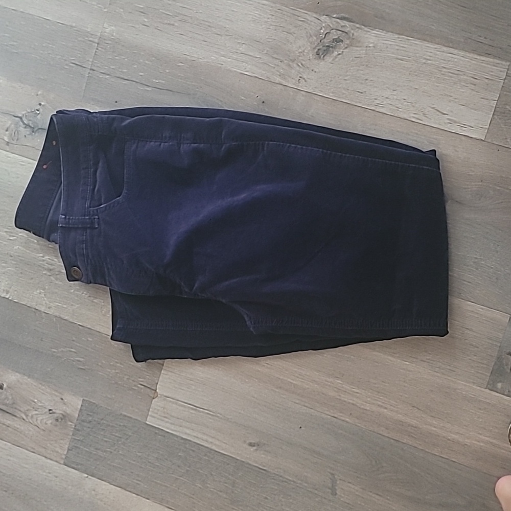 Talbots Flawless Five-Pocket Straight Leg Corduroy Jeans Size 10 Navy Blue - Picture 5 of 6